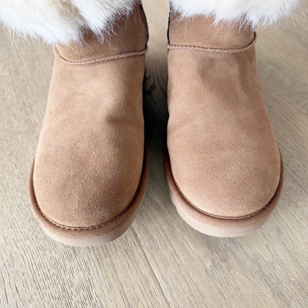 UGG Milla Chestnut Brown Leather Boots - Picture 9 of 12